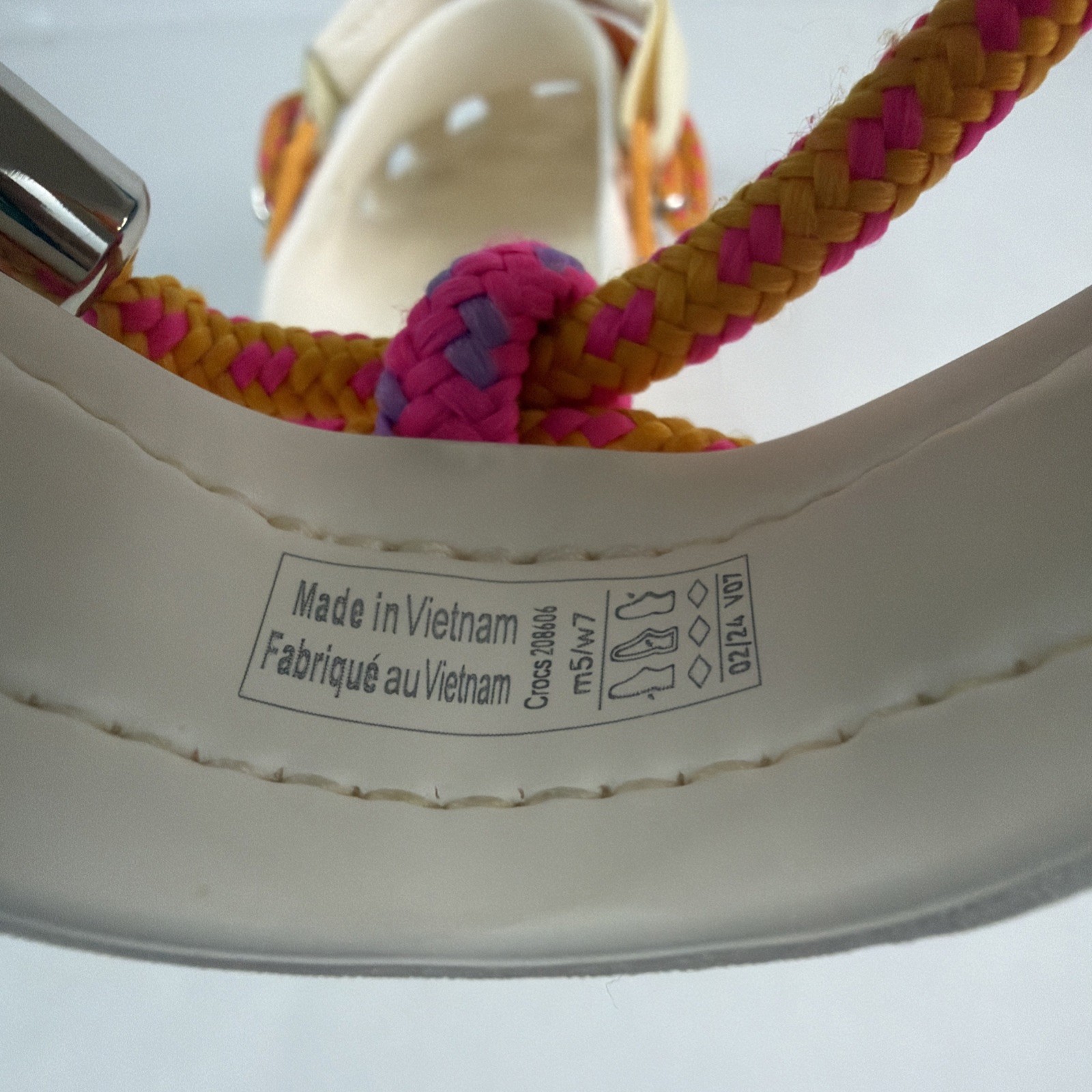 Crocs Hiker Xscape Festival Clogs Orange Speckled Confetti Sandal Size W6 M4