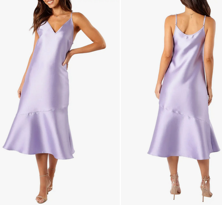 Petal + Pup Novan Satin Cocktail Dress Sz M $79 *1785