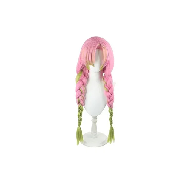 Anime Kanroji Mitsuri Cosplay Costume Kimono Haori Dress Wig Clothes Halloween