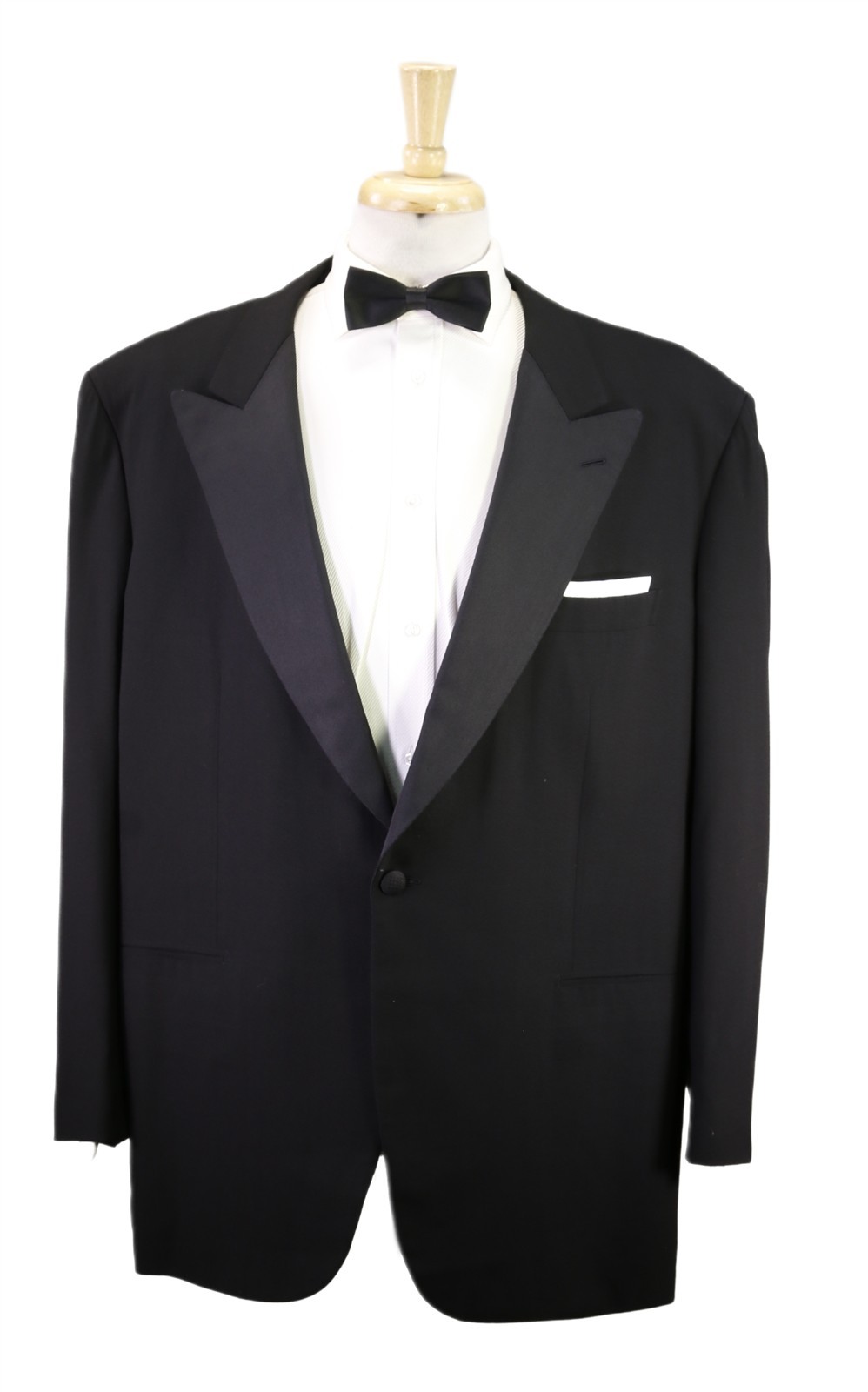 Brioni Black Peak Lapel Tuxedo Formal Wedding Blazer Jacket Pure Escorial 48R