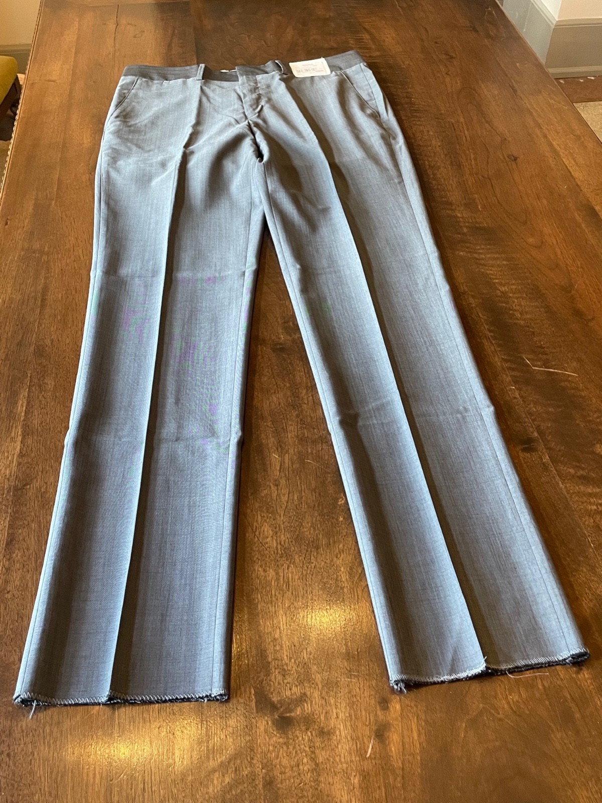 NEW HABERDASH Chicago Men’s Barberis 100% Italian Wool Pants 33W Unhemmed NWT