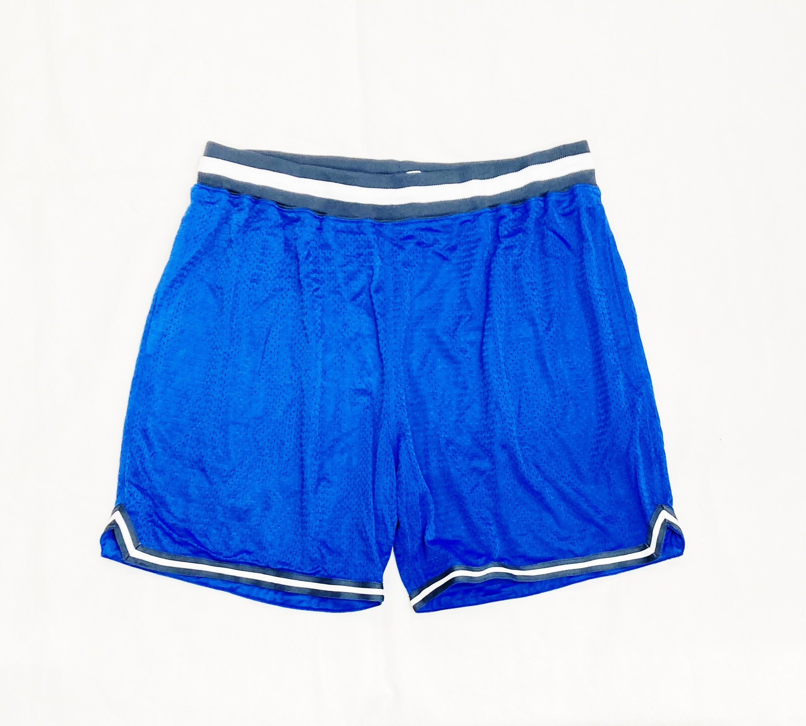 North & Acrux Athletic Retro Basketball Training Short Men’s 2XL Royal Blue Mesh