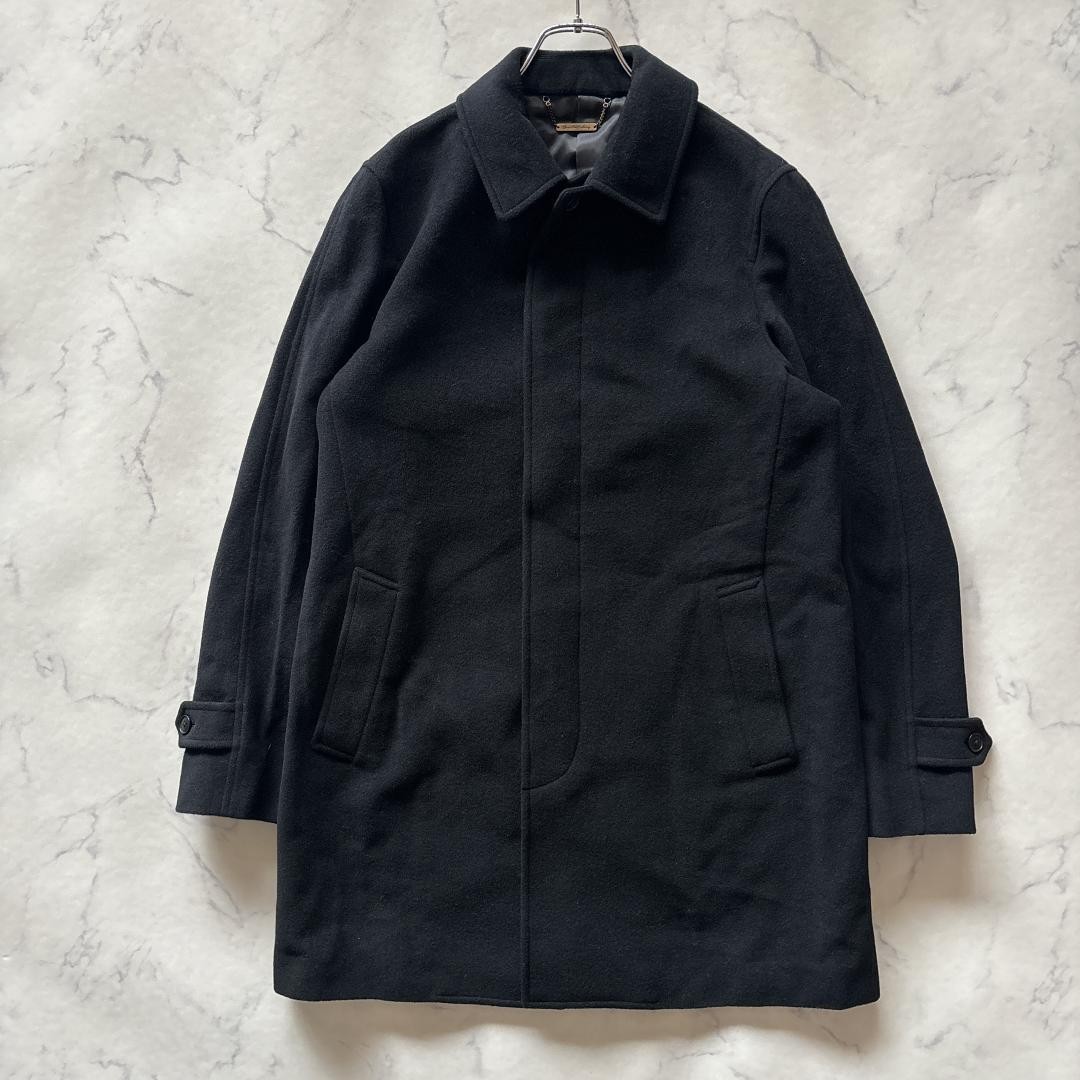 Premium Cashmere Black Coat Pre Owned Very Good Condition Japan