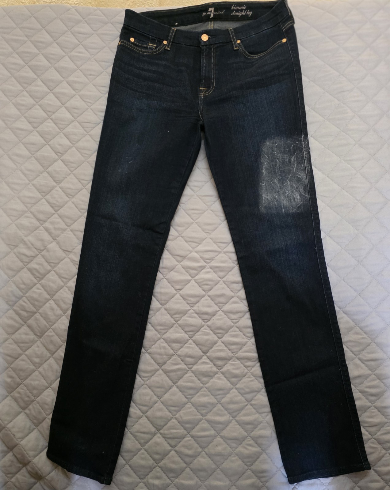 7 For All Mankind Women Cotton denim jeans Kimmie Straight Leg Size 32