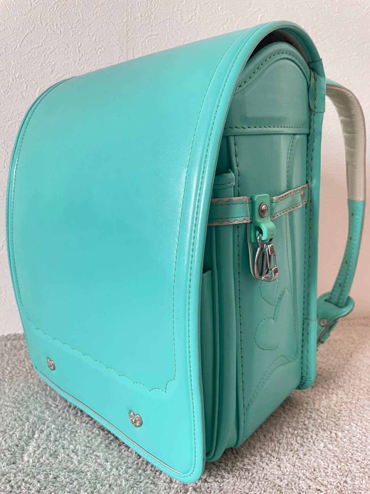 Japanese Randoseru Emerald Green Used School Bag #2621