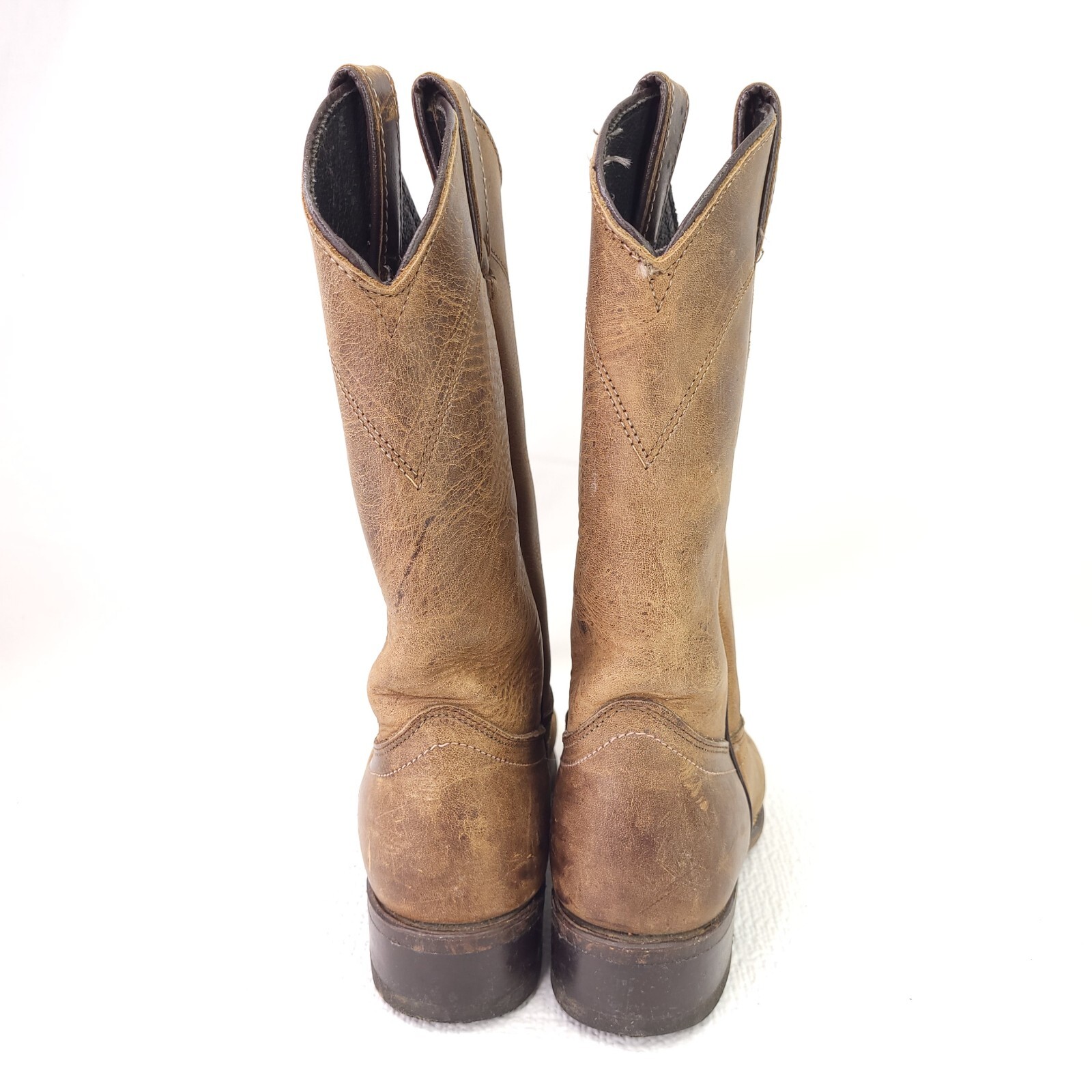 Vintage Laredo Cowboy Boots Brown Leather Western Shoes USA Made 13042 Size 5.5