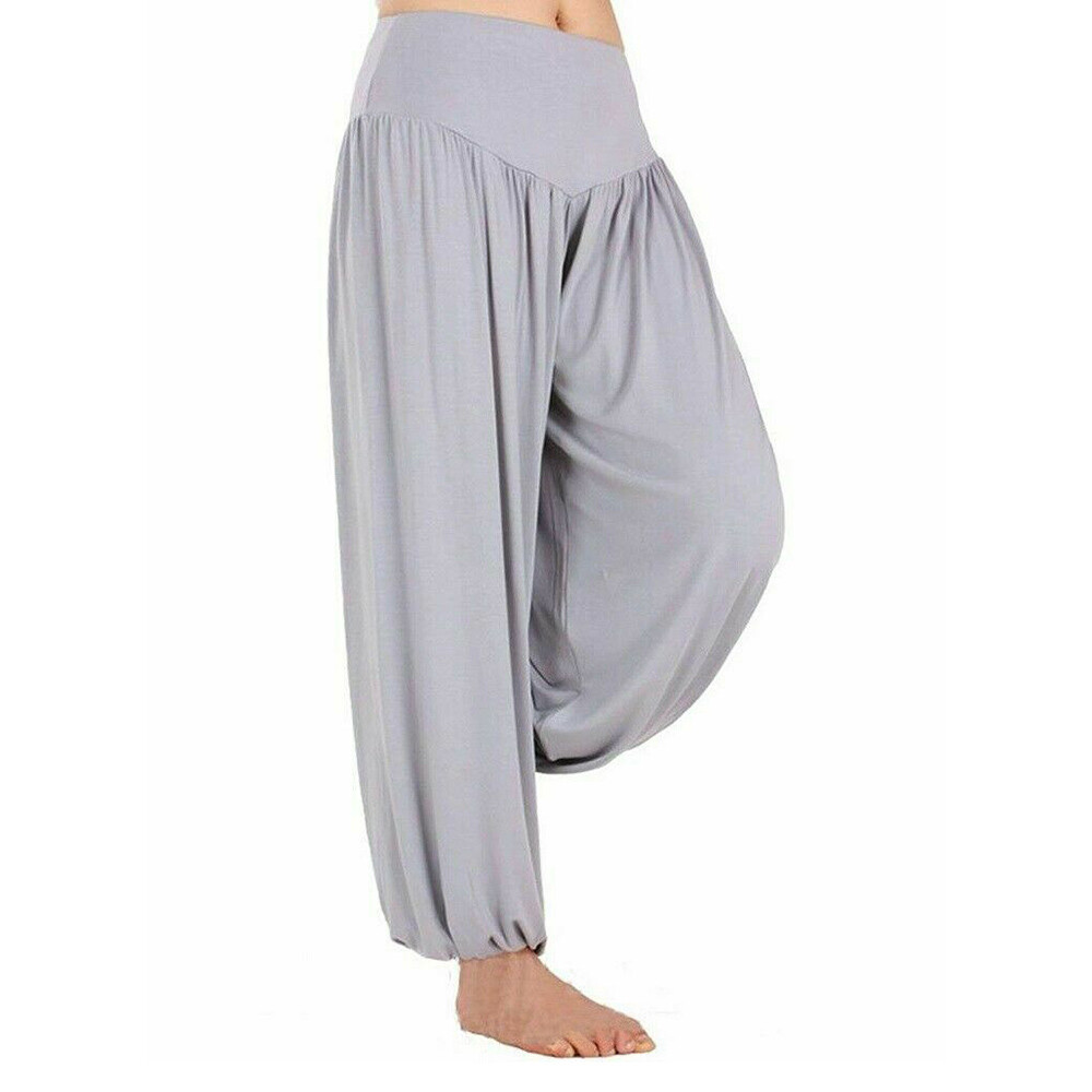 Women’s Waistband Panty Leggings Casual Loose Pants Workout Solid Color Fashion