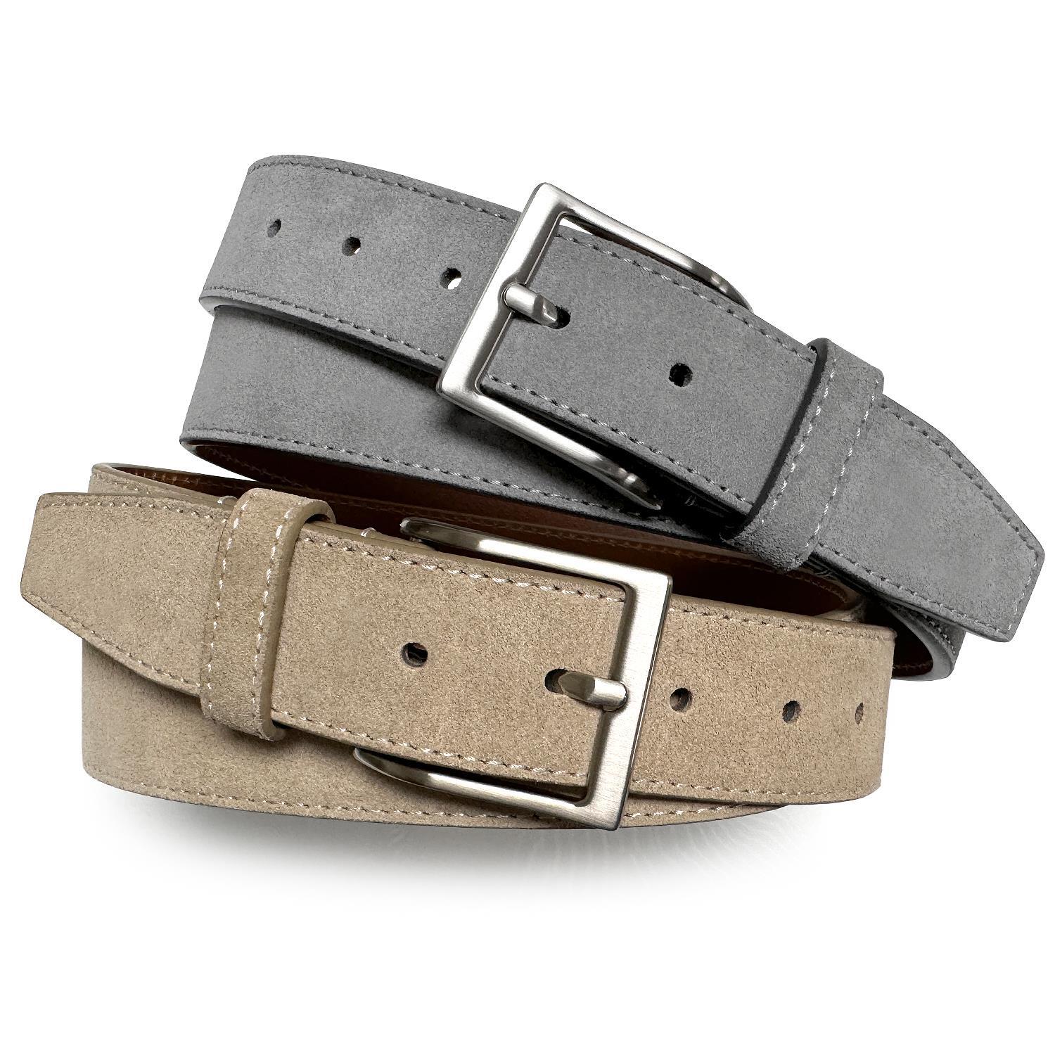 41104 Suede Belt Genuine Suede Leather Casual Jean Belt 1-1/2″(38mm) Wide
