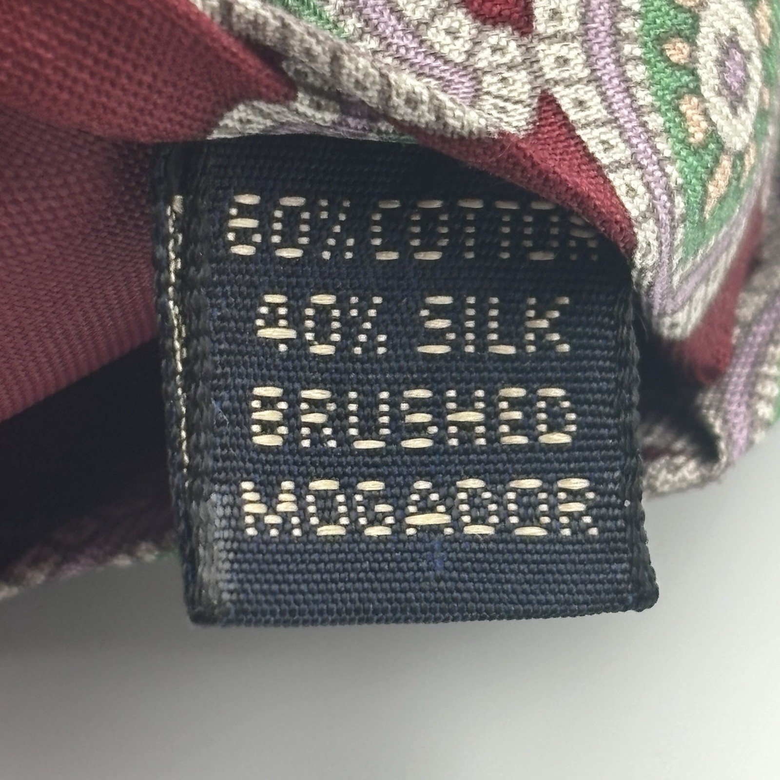 Vintage 80s 90s Gitman Bros Nordstrom Tie Burgundy Silk Blend Mogador 59 x 3.5in