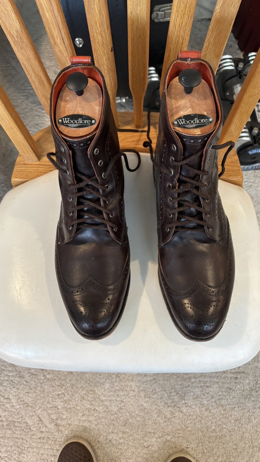 Allen Edmonds Dalton Wingtip Boots in Dark Brown 10.5 3E
