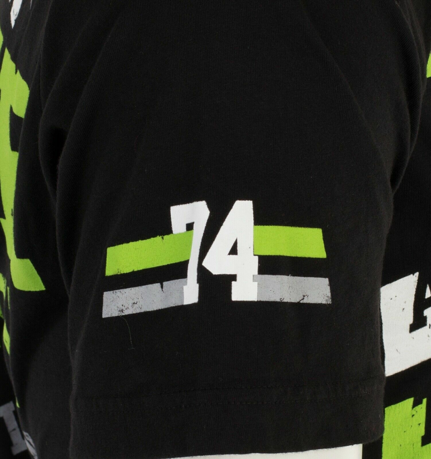 AMERICAN FIGHTER Corner Black Neon Green Athletic Mens Crewneck T-shirt S-3XL