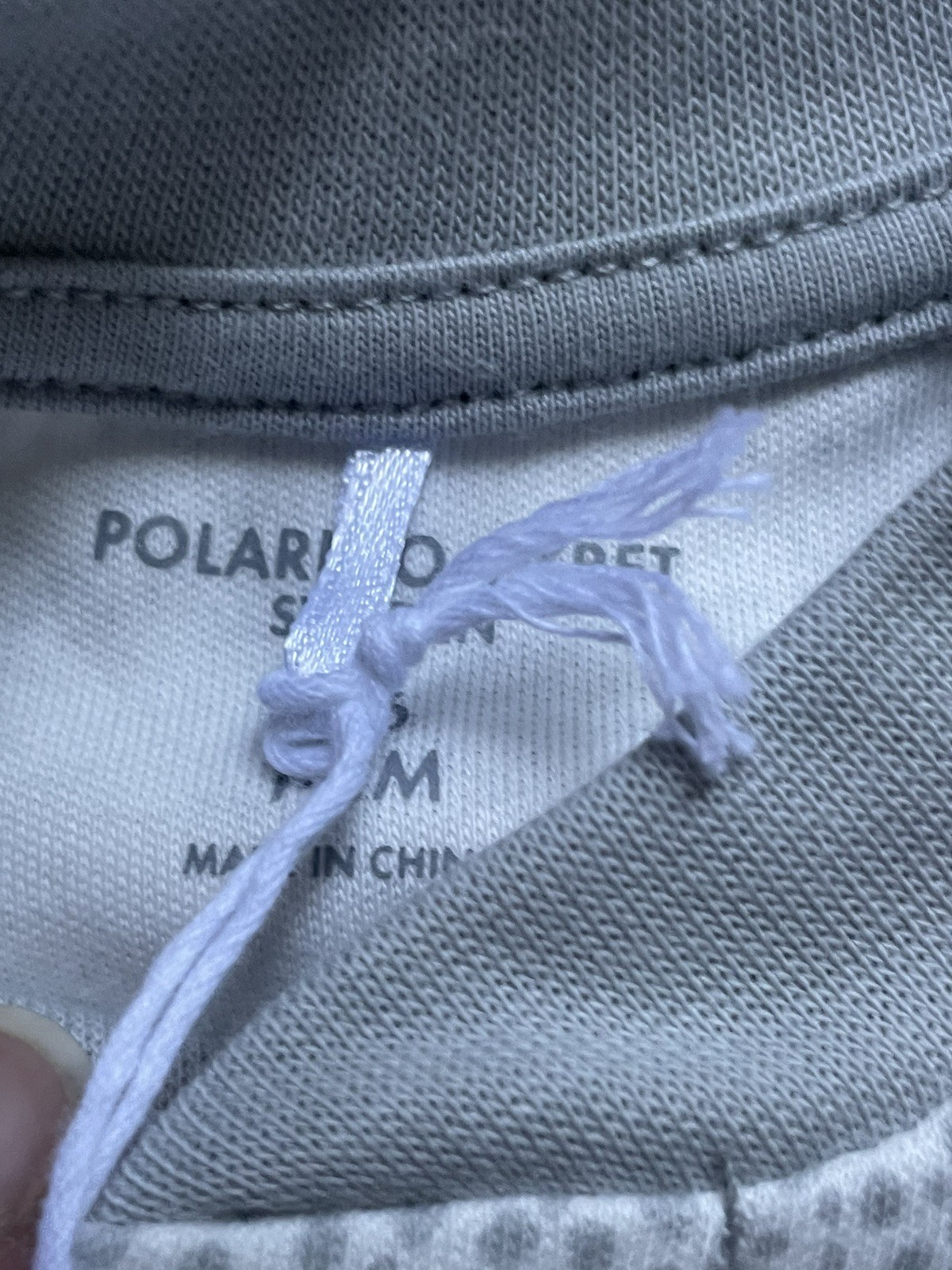 POLARN O PYRET CLOUD PATTERN BABYGROW SLEEPSUIT ALL-IN-ONE GREY WHITE SZ 1-2 MO