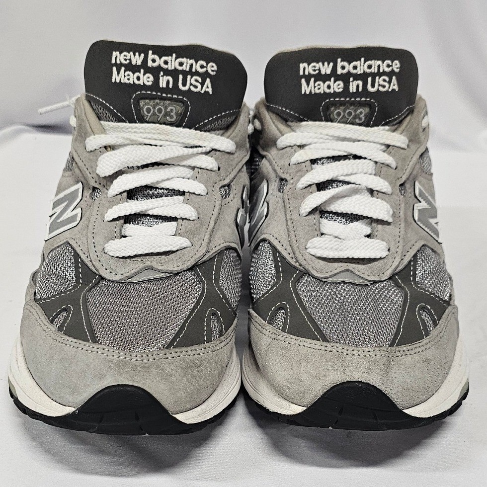 New Balance 993 Made in USA Grey Silver Running Shoes MR993GL Mens 12 D