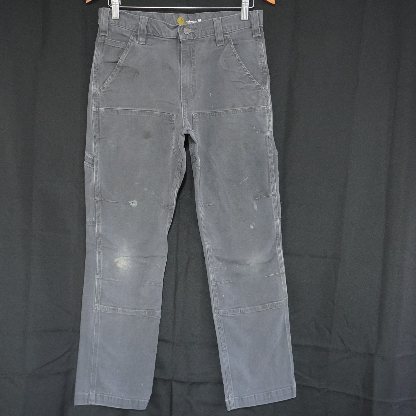 Carhartt 102802 Rugged Flex Rigby Double Front Pants Men 31×30 Shadow Grey Stret