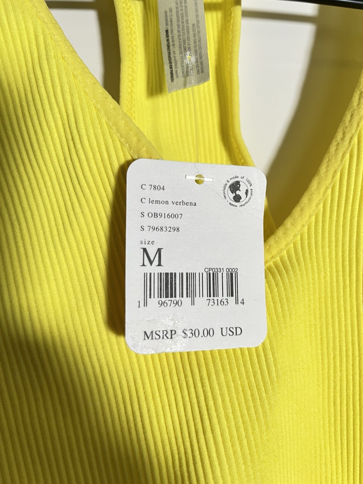 Free People Women’s FP Movement Free Throw Crop Top in Lemon Verbena