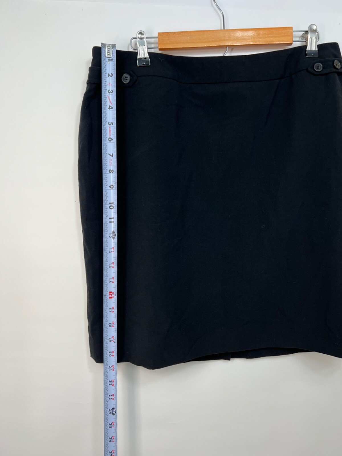Josephine Studio Black Lined Stretch Back Zipper Closure Pencil Skirt Womens 14P