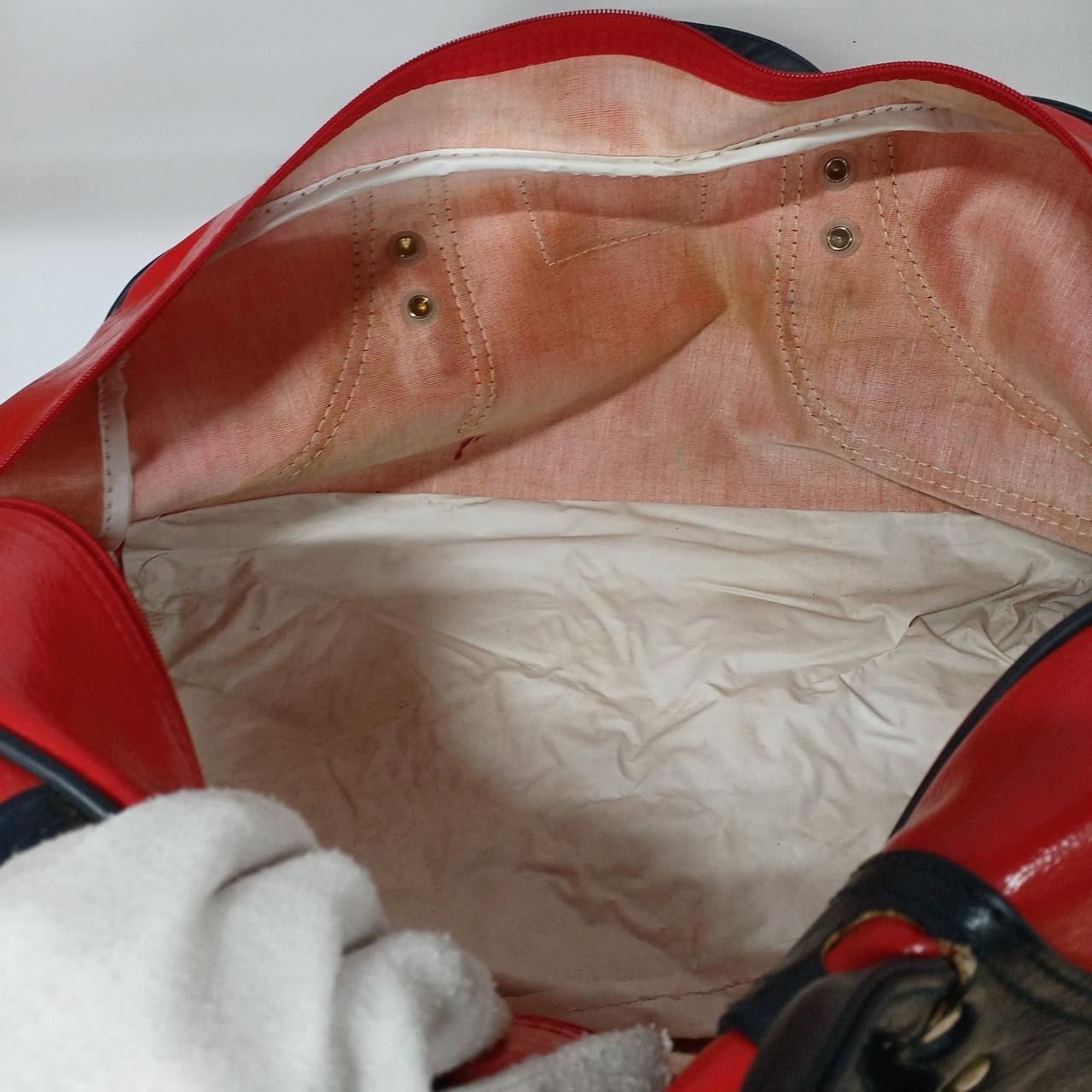 ADIDAS 80s Vintage Sports Bag Red Large 19.7in Vinyl Used