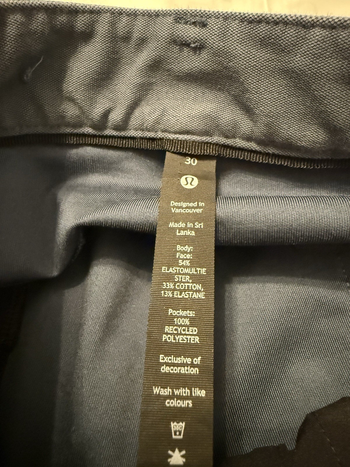 Lululemon Utilitech Abrasion Resistant Pants Men 30×31 Blue Gray Stretch LM5ABNS