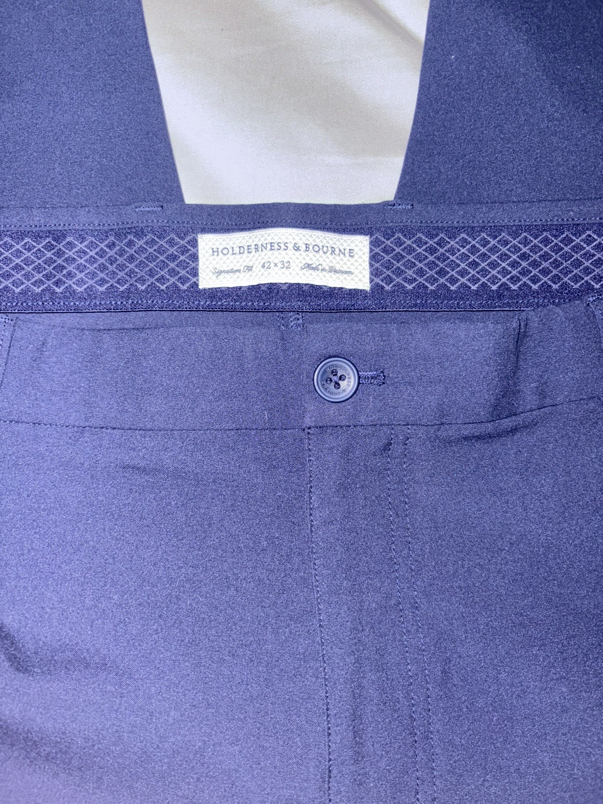 Holderness & Bourne Pants Men 42×32 Stone Parker Performance Chino Trouser Golf