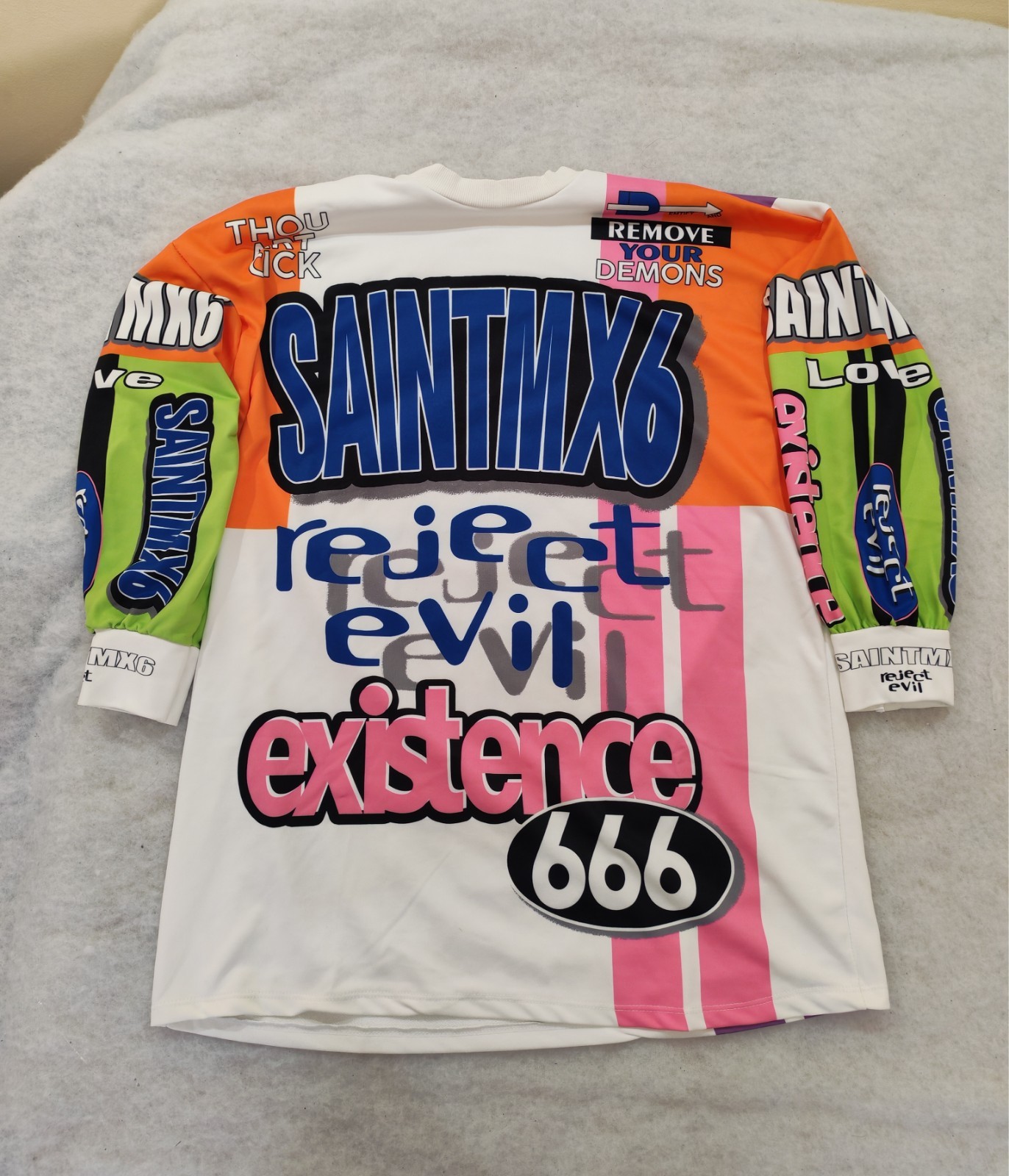 Saint Michael Mx6 Graphic Long Sleeve Shirt Men XL Streetwear Made In Italy Y2K