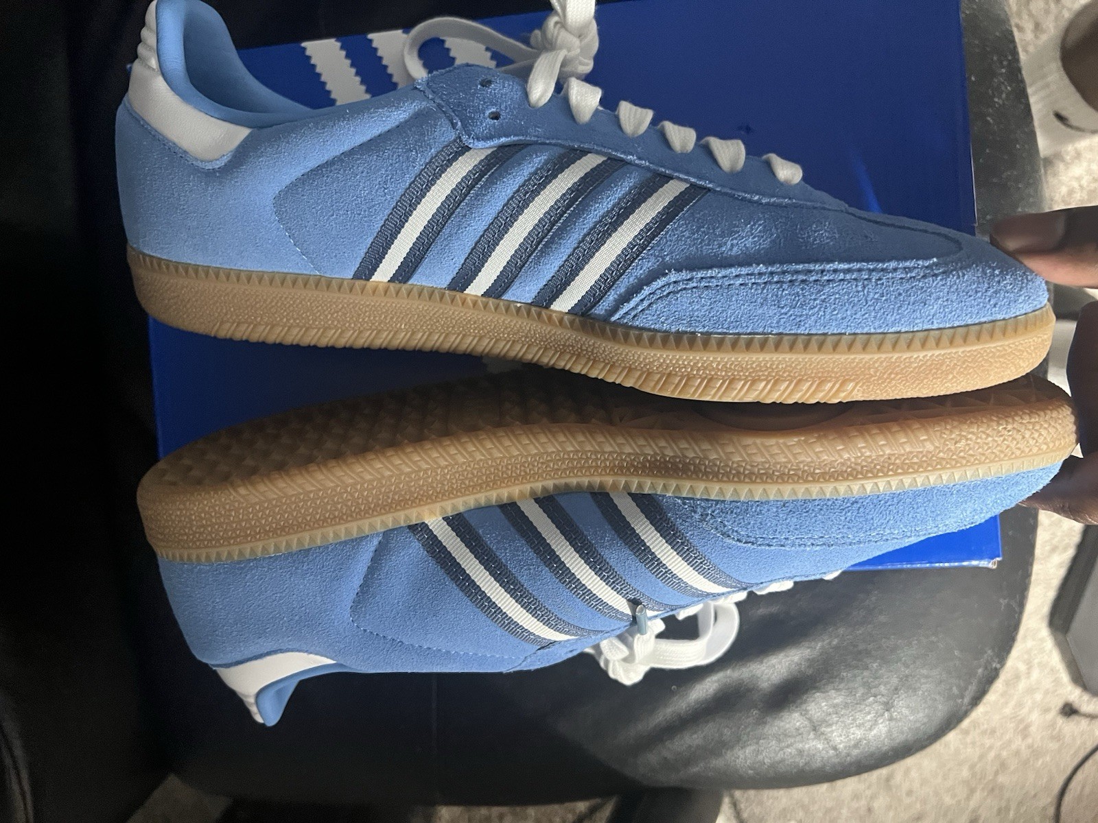 Adidas Men’s Samba OG World Cup IH6827 Size 11 Light Blue/Crew Blue /Cloud White