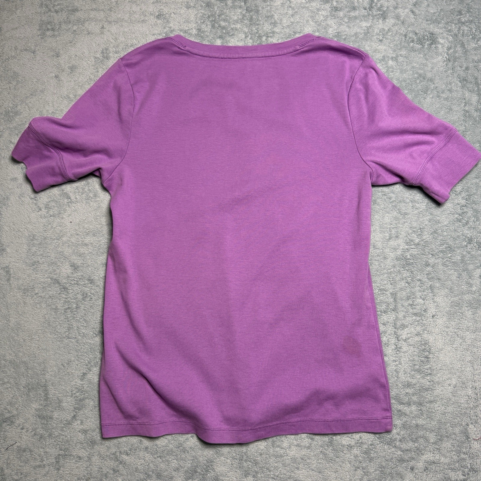 L.L.Bean Women’s Purple Solid Cotton Knit V-Neck Pullover T-Shirt M Reg