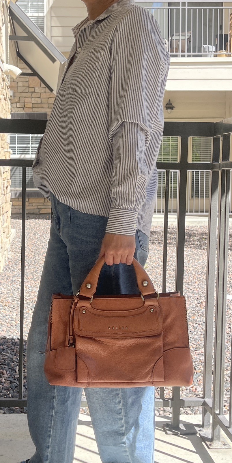 CELINE Boogie Bag Brown Leather Handbag
