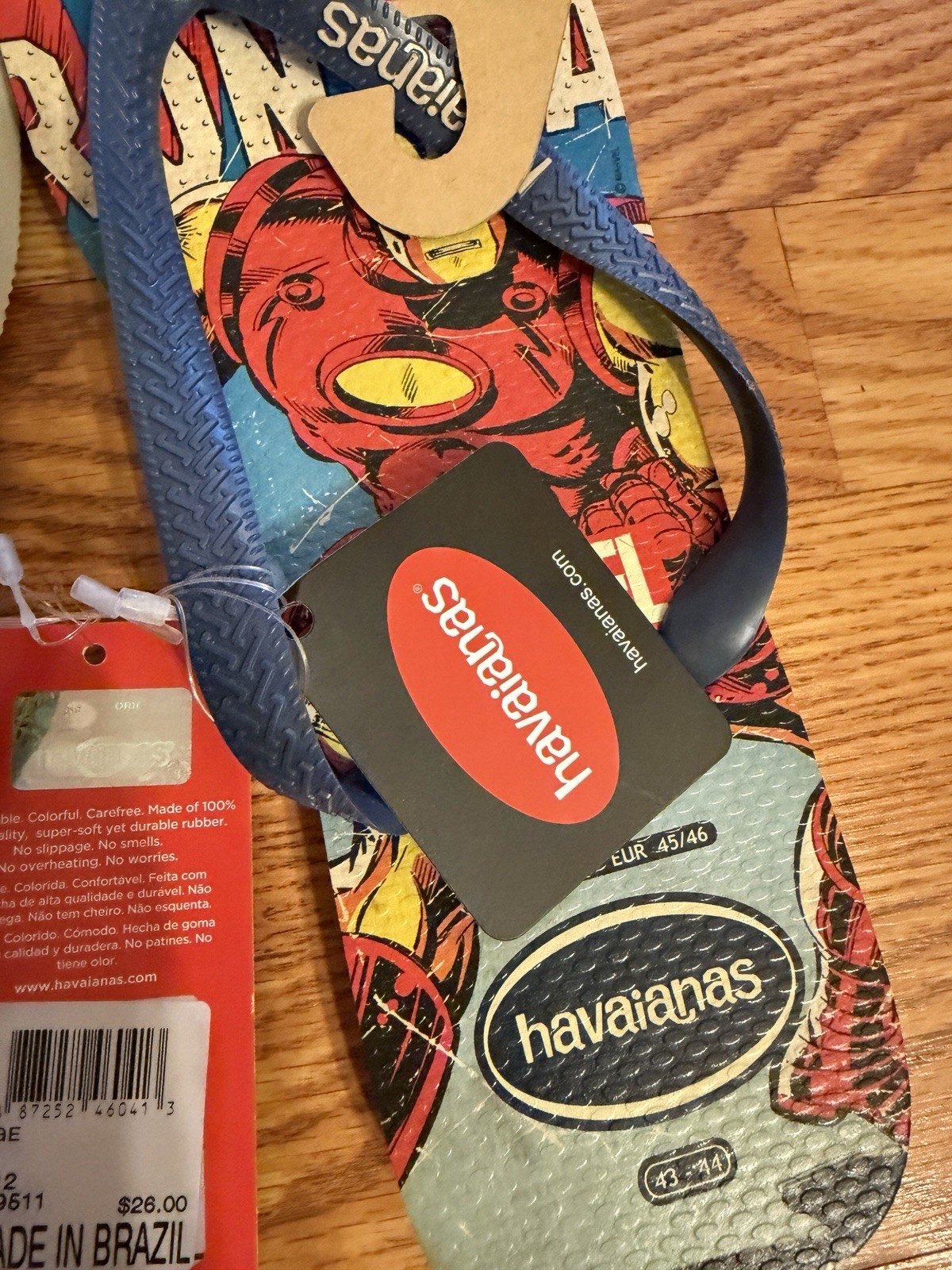 Havaianas Marvel Flip Flops NEW Captain America Iron Man Size Men’s US 11/12