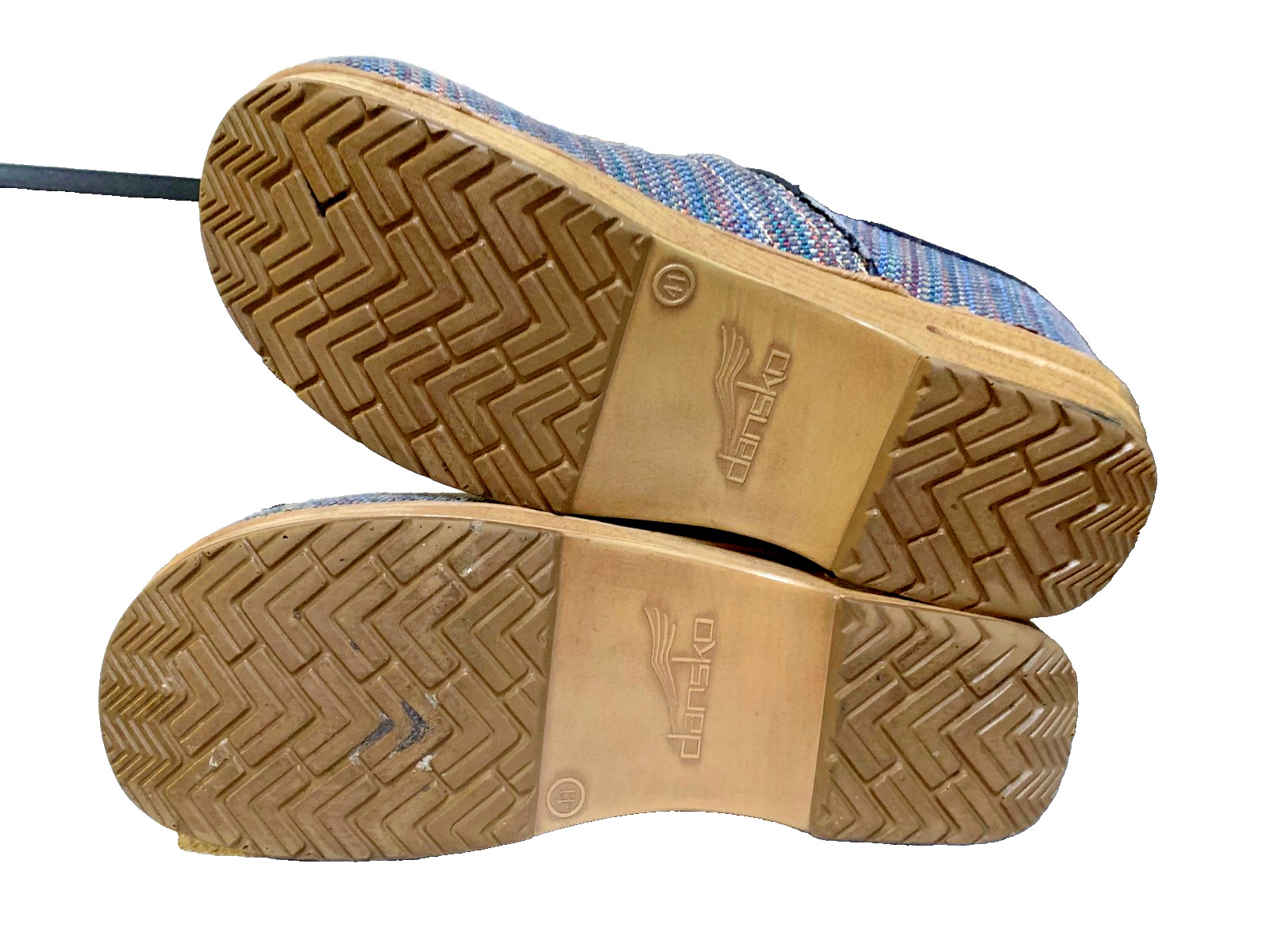 Dansko EU 41 (US 10.5-11) clogs, multicolor textile upper