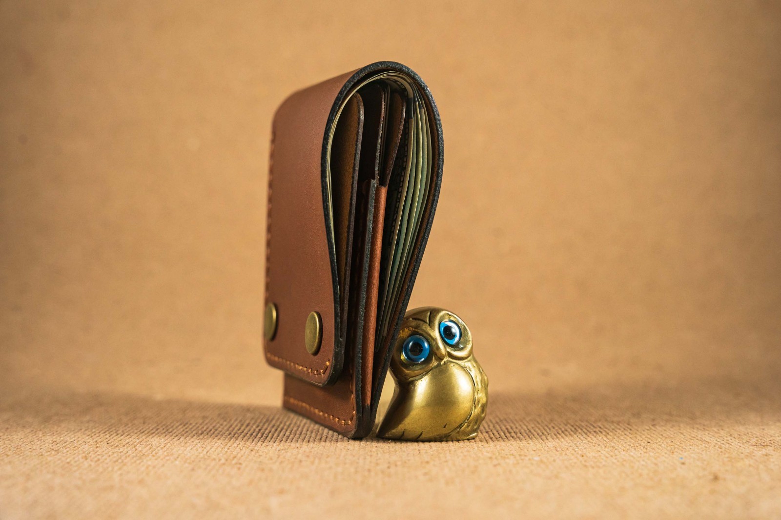 Leather Flap Wallet for Men Handmade Full Grain Classic Wallet Gift For Husband