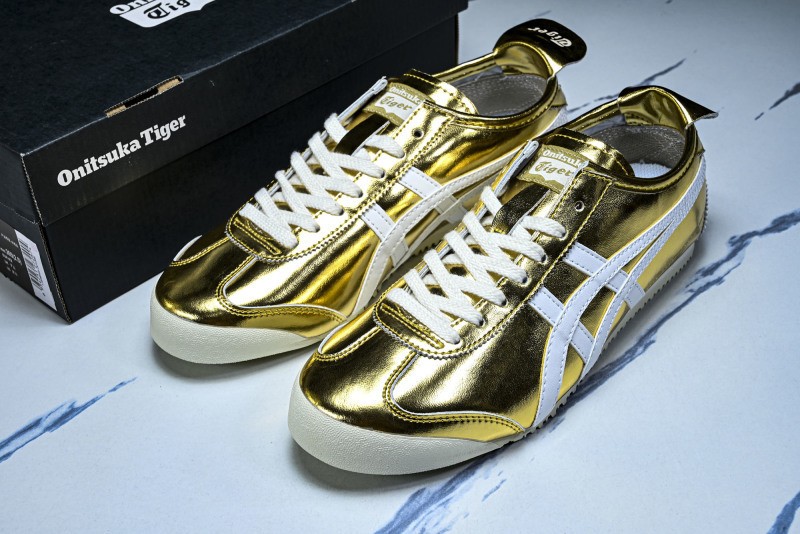 Onits*ka Tiger Mexico66 Gold White 1183B566-201 Unisex Size 4-11