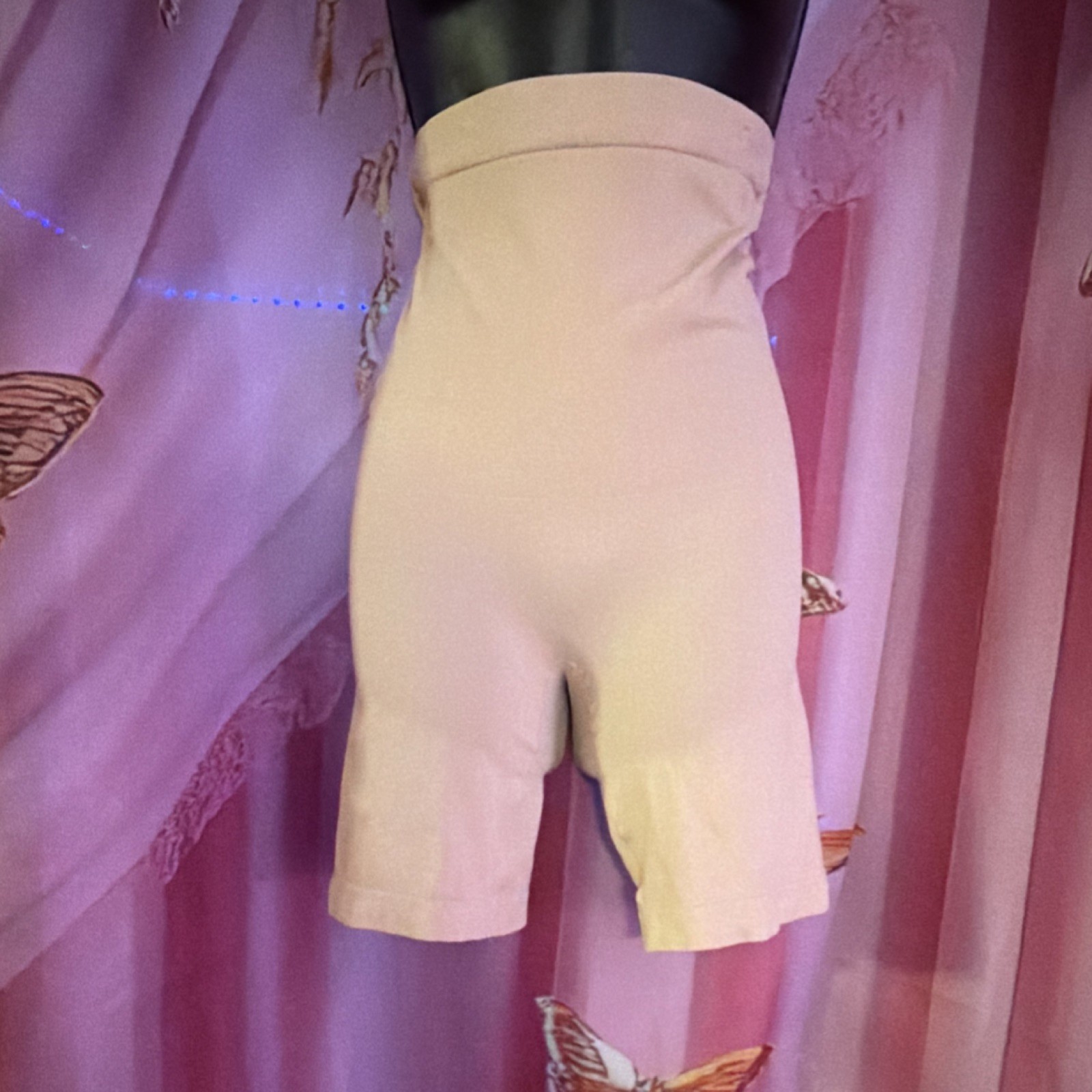 Empetua 3XL High-Waisted Beige Shapewear Shorts Firm Compression Nylon Spandex