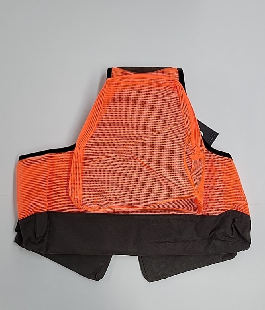 Upland Hunting Waxed Cotton Nylon Strap Vest Olive/Blaze XL-XXL (NWI/No Tag)