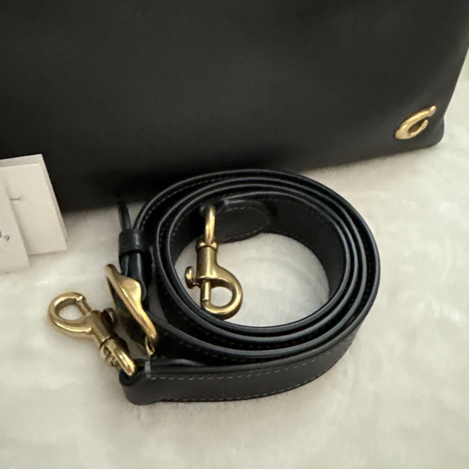 Coach Juliet Shoulder Bag Leather 2Way Crossbody Handbag Black # CR981 NWT
