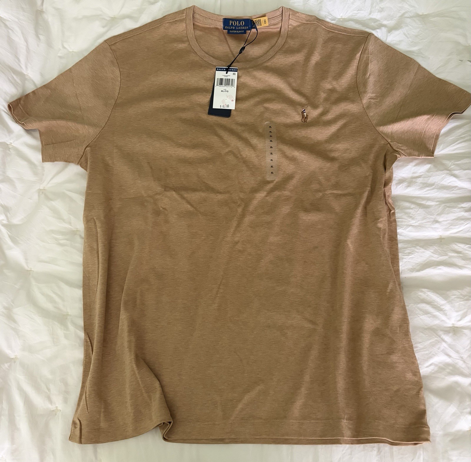 Polo Ralph Lauren Men’s Custom Fit Crewneck T-Shirt CAMEL XL NWT