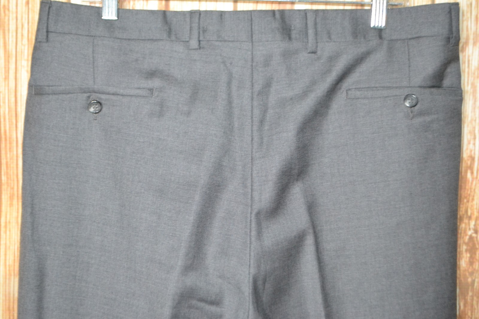 Pronto Uomo Men Angelico Super 100s Gray 3 Button Suit Sz 42R Wst 36×30