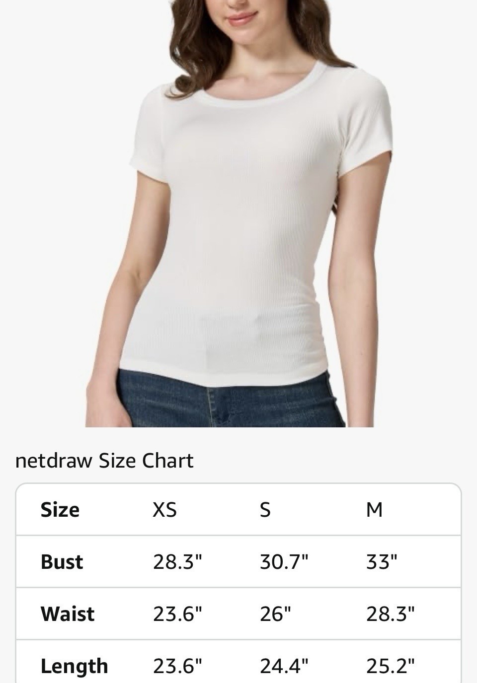 BAMBOO COOL Women’s Size Small Ribbed Crew Neck T-Shirt Slim Fit Base Layer NIB