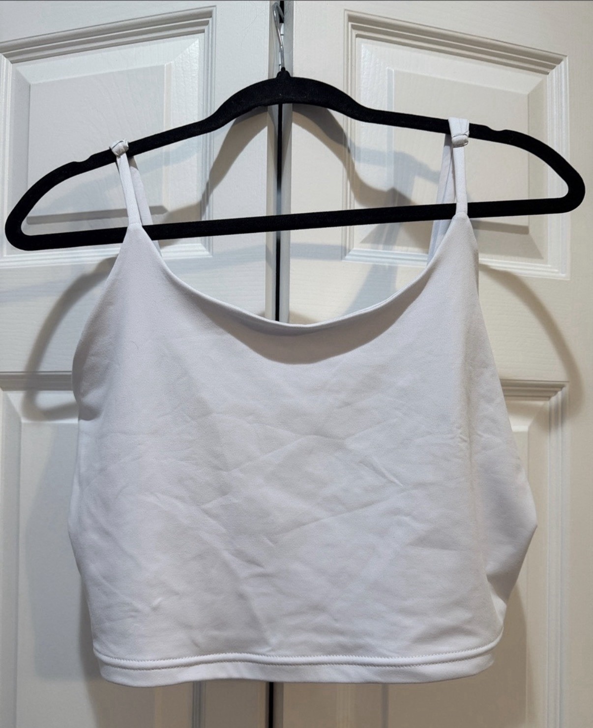 REORIA White Women’s Cropped Cami Tank Top XL Minimalist Summer 90s