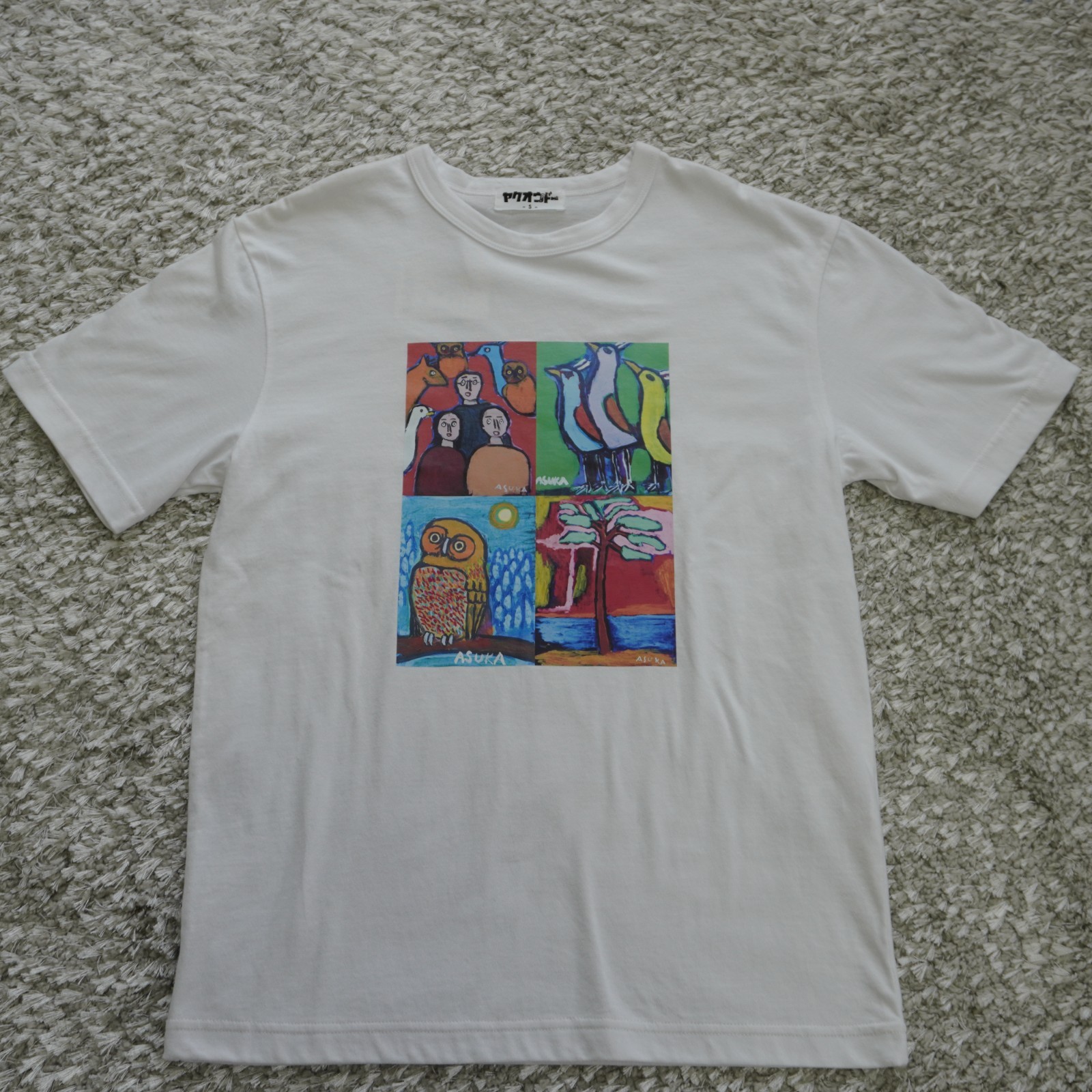 HERALBONY 　Art T-Shirt　collaboration withYakuodo　Japanese brand　Color: White