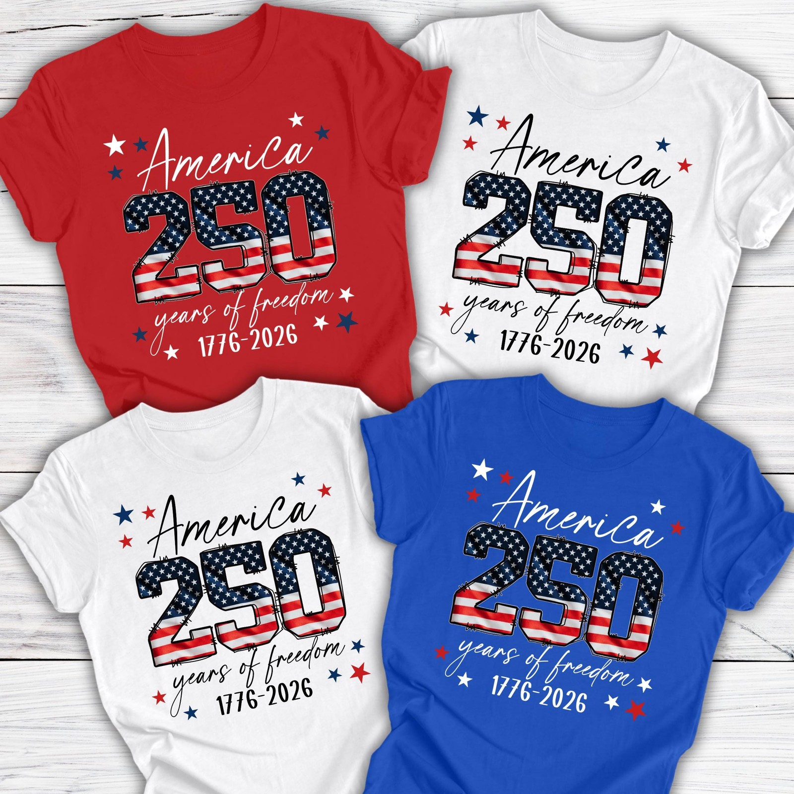 USA 250th Anniversary Shirt 1776-2026 4th of July Independence Day Tee
