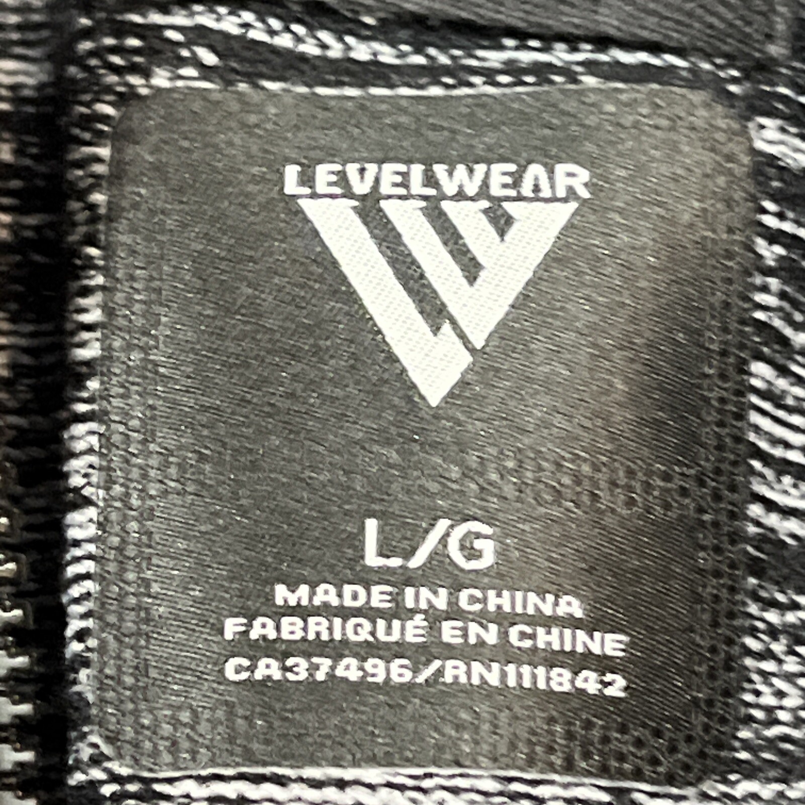 Level Wear Black Gray Sweater marled Golf 1/4 Zip Warm Thermal Knit Top Men’s Lg