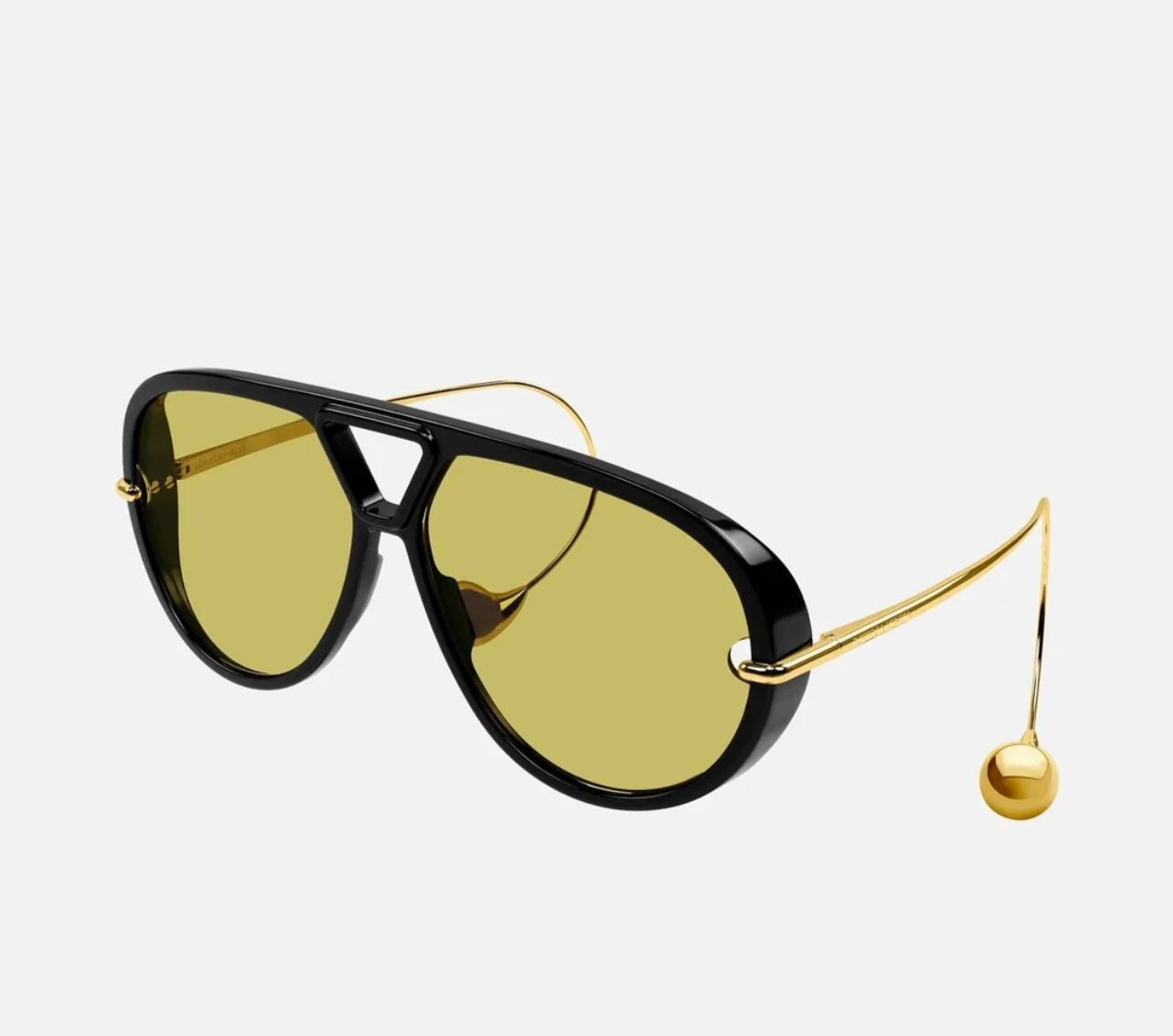 BOTTEGA VENETA 1436 DROP BV1436S Metal Gold Black Unisex Oversized Sunglass 001