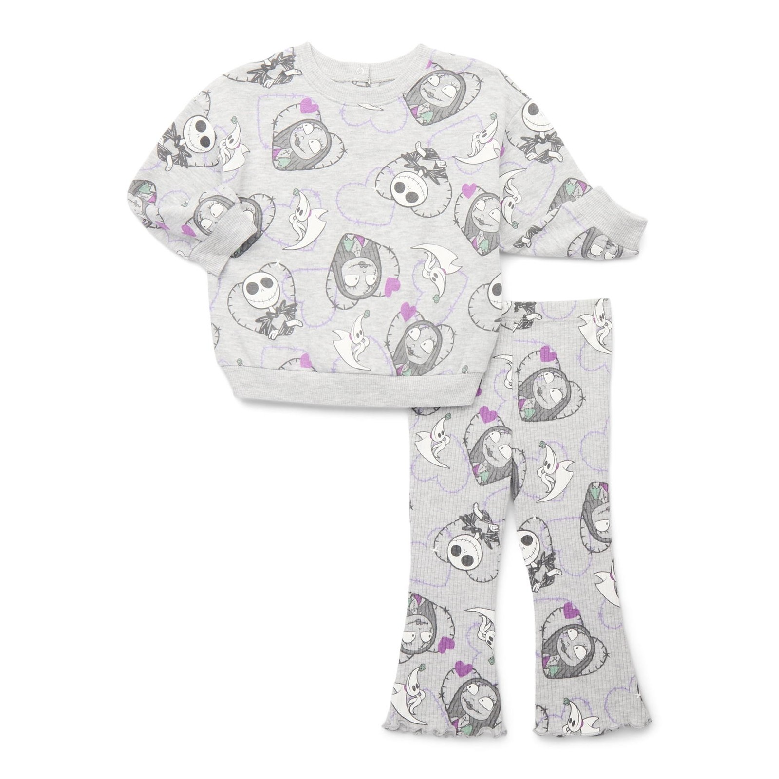 Nightmare Before Christmas Baby Girls Set Sweatshirt and Flared Leggings 24M