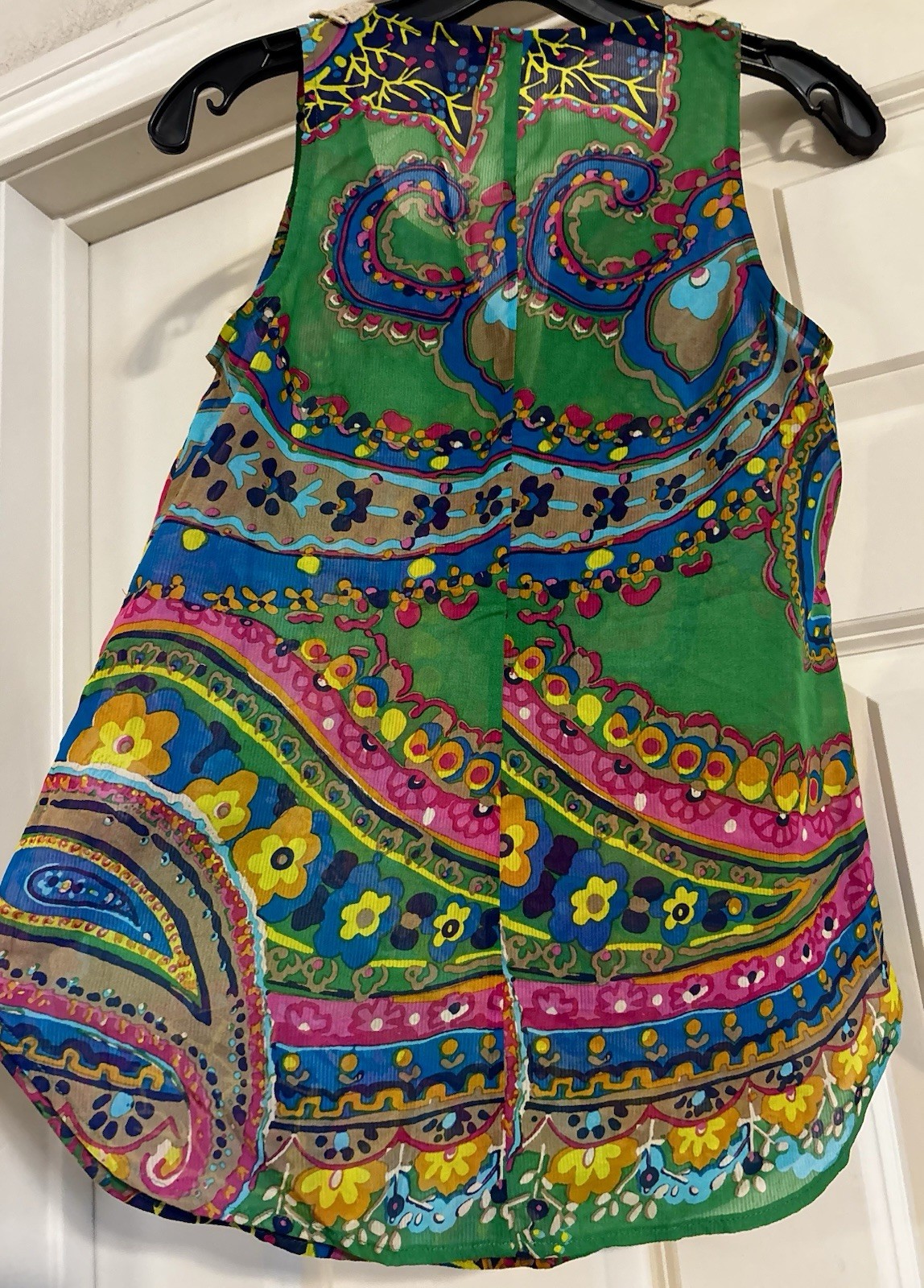 Trina Turk Silk Cotton Boho Old Money Quiet Luxury Resortcore Mob Wife Size 0