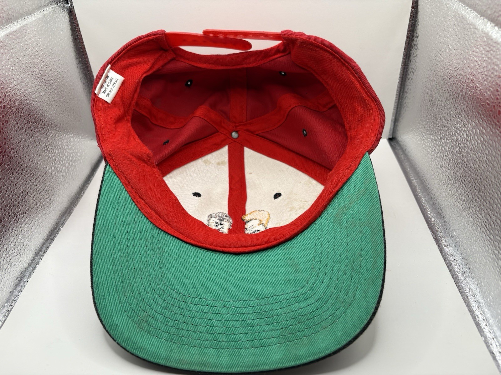 Vintage 90s MTV Beavis and Butt Head Snapback Hat Red Black Green Underbrim VTG