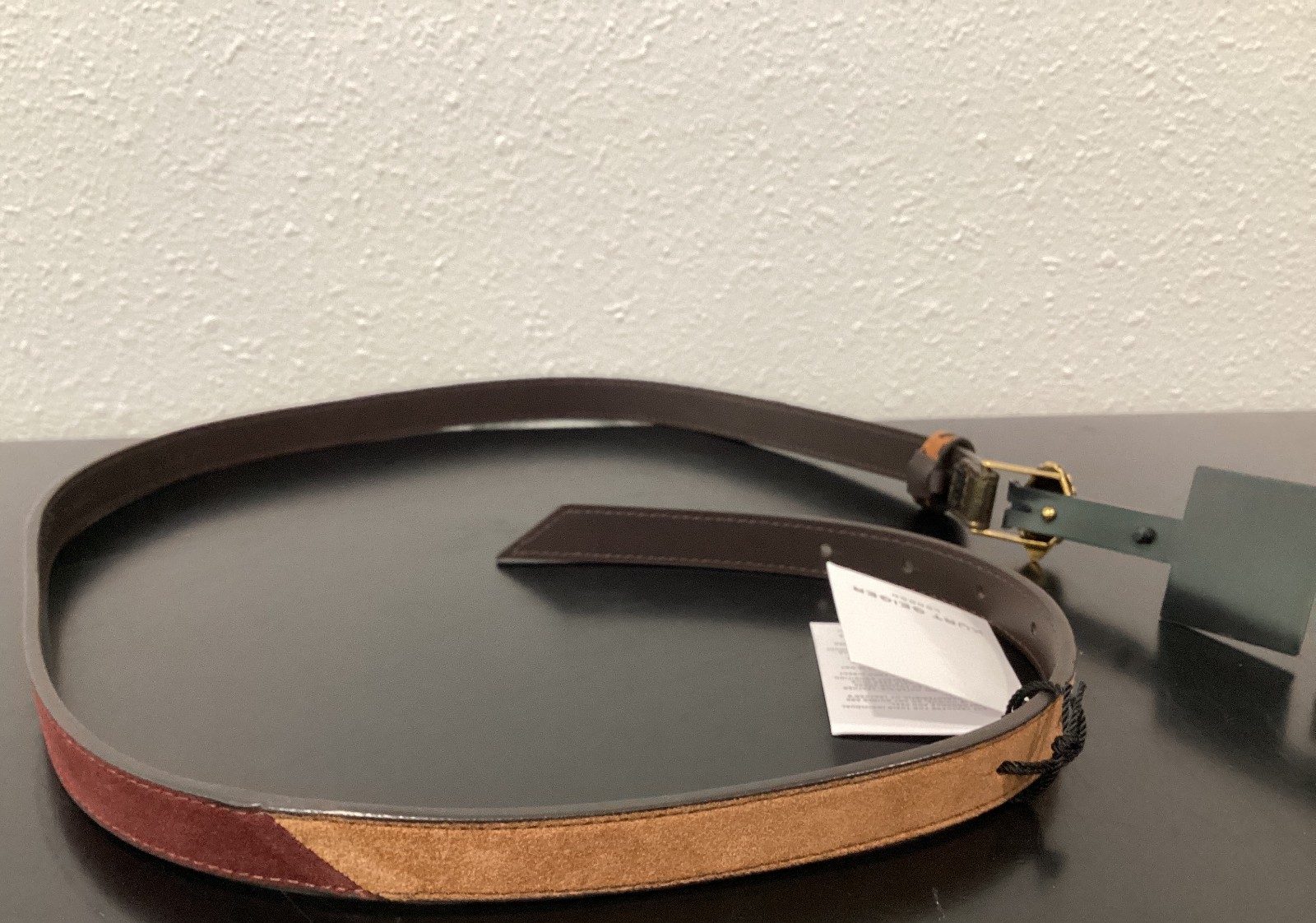 Kurt Geiger Rainbow Eagle Belt 41″ L x 0.75″ Wide Multicolor Suede Pin Buckle