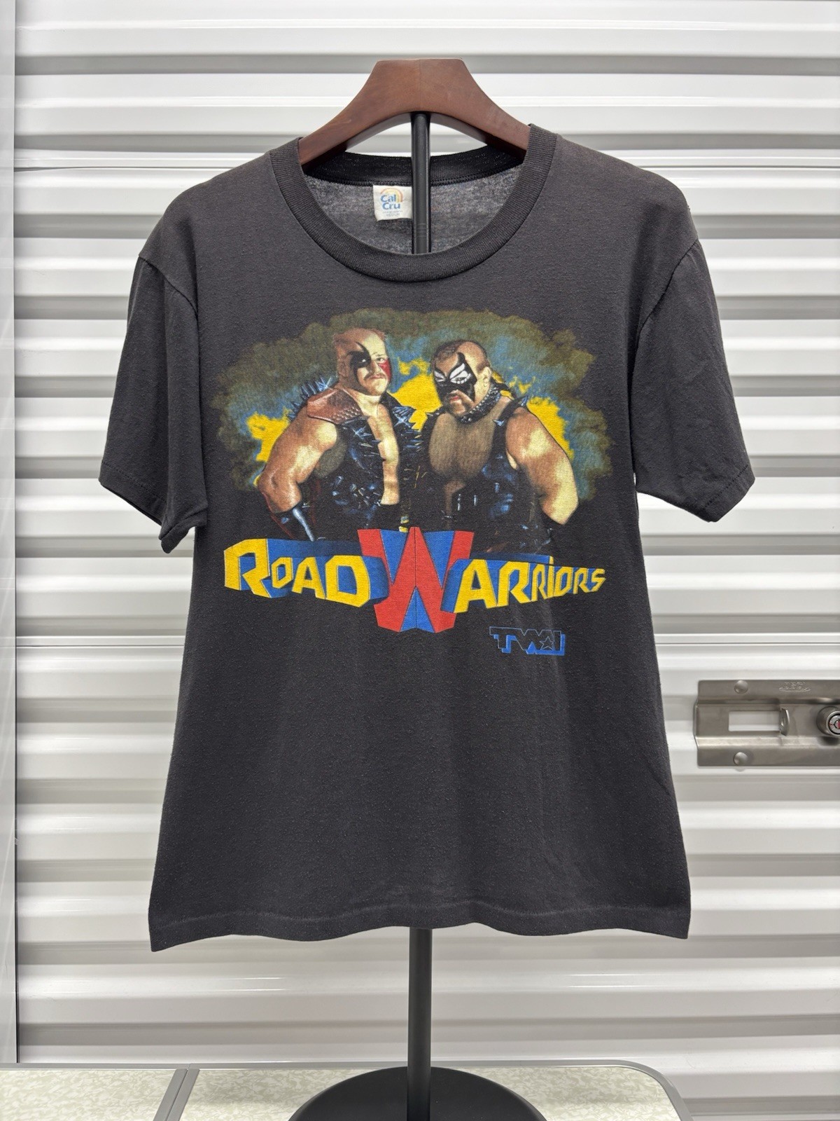 Vintage 80’s Cal Cru Road Warriors TWN Single Stitch Wrestling Shirt