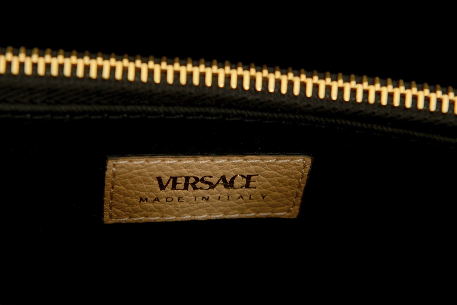 Versace Women’s 100% Textured Leather V-Logo Tote Handbag Shoulder Bag