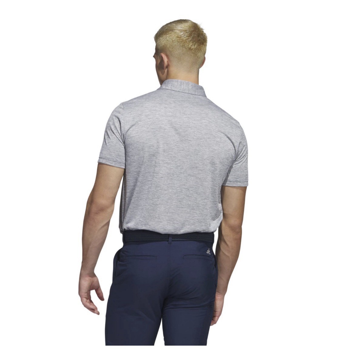 Men’s Adidas Chest-Graphic Short Sleeve Polo Shirt Collegiate Navy SZ L NWT