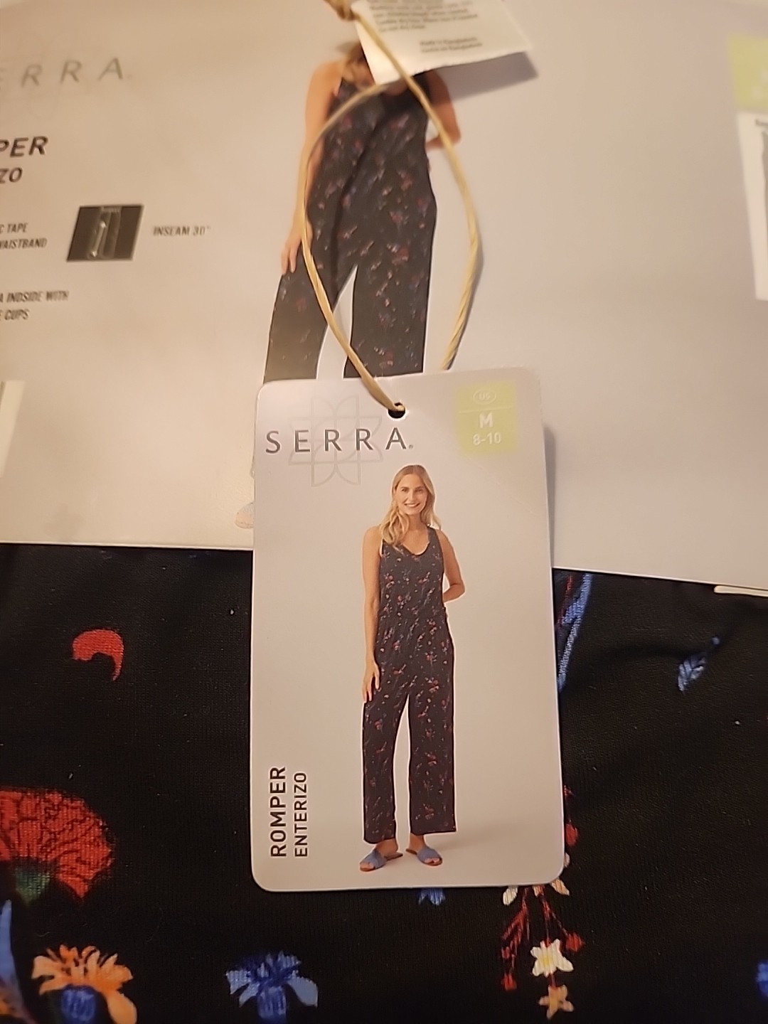 Aldi Serra Cozy Comfy Floral Designed Romper Size M! SUPER CUTE!